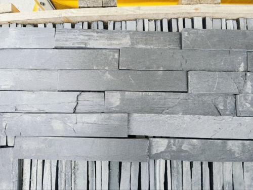 Плитка чёрная из натурального камня фасадная 30 см * 5 см, толщина 7 мм -30 мм купить в Куйбышеве