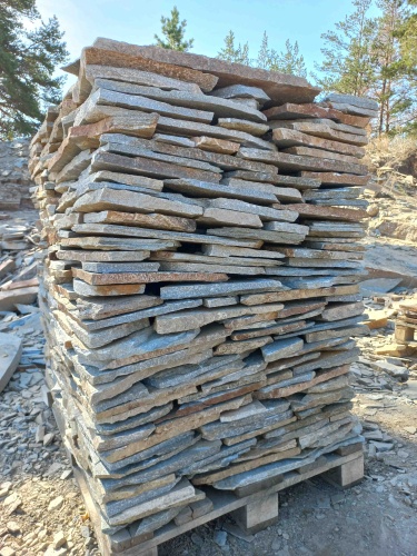 Плитняк златолит серебристый для цоколя, отмостки купить в Куйбышеве