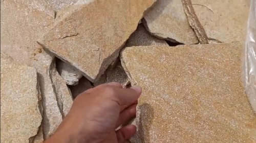 Плитняк златолит жёлтый золотистый для фасада 1,5-3см купить в Куйбышеве